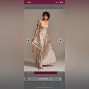 David’s Bridal bridesmaid dress, color: Biscotti, size: 4